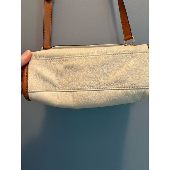 Michael Kors Margo Cream Pebbled Leather Crossbody Bag Adjustable Strap - Picture 6 of 16
